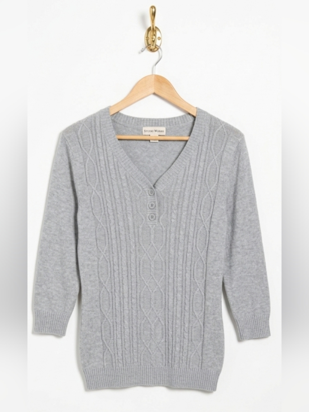 Studio Works Knit Grey Sweater Large